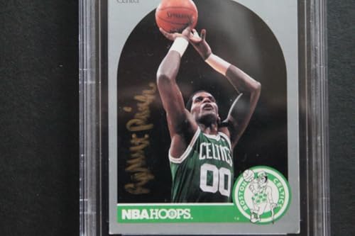 Robert Parish THE CHIEF Signed 1990-91 Hoops Autographed Basketball Card #45 BAS