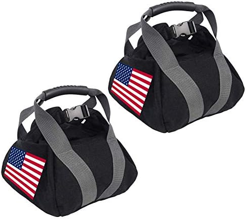 2-Pack Adjustable Sandbags for Fitness,Workout Kettle-Bells Sandbag wtih Handle for Training Home Training, Yoga, Fitness, Travel, Beach