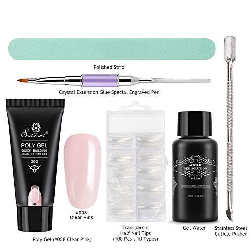 Zroven 6 Unids/set Poly Gel Nail Art Kit Quick Building