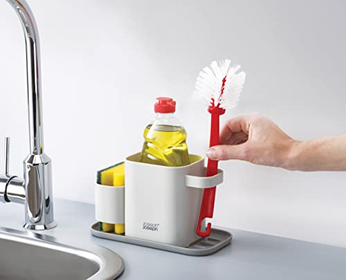 Image of Joseph Joseph Duo Under Sink Organizer Kitchen Storage Rack for Cleaning Essentials, Adjustable Design, Grey