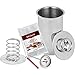 Browin 313115 Casseruola per prosciutto in Acciaio Inox, 1,5 kg, Colore Argento, Set con termometro per Cucinare e Sacchetti per la Produzione di salumi Fatti in casa, 11 x 11 x 18 cm, Inossidabile