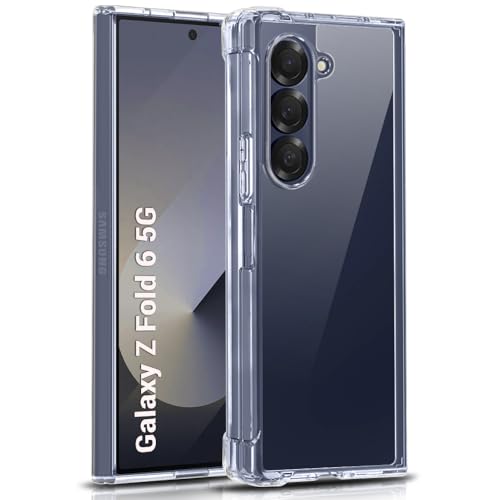 Image of TheGiftKart Crystal Clear Back Cover Case for Samsung Galaxy Z Fold 6 5G | Shock Proof 360 Protection | Hard Clear Back Cover Case for Samsung Galaxy Z Fold 6 5G (PC & TPU, Transparent Bumper)