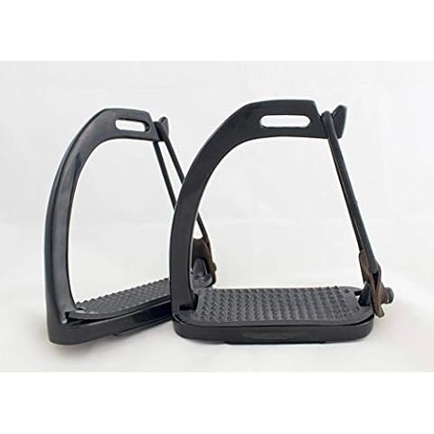 Lift Sports 4.75" / 4.5" / 4" Peacock Horse Safety Stirrups Irons Black Protection Kids Children Equestrian (4.75 Inches) Cover