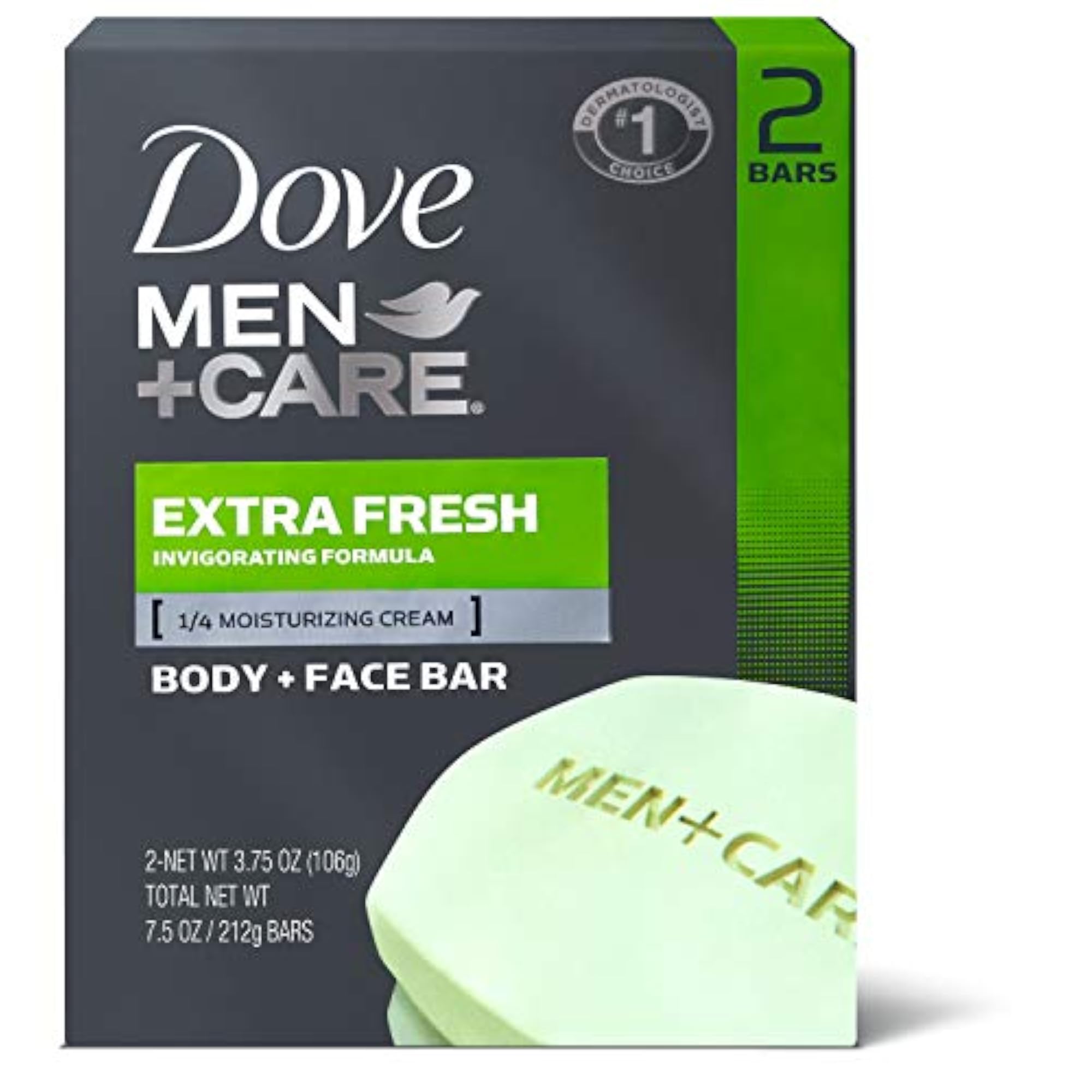 Men+Care Extra Fresh Body and Face Bar, 4 oz, Pack of 2