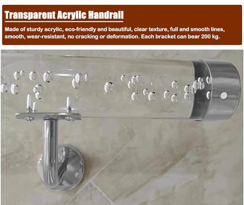 Akrylowy zestaw do schodów wewnętrznych/zewnętrznych system balustrad bezpieczeństwa łatwa instalacja nowoczesny design rozwiązanie bezpieczeństwa schodów ulepszenie dekoracji domu