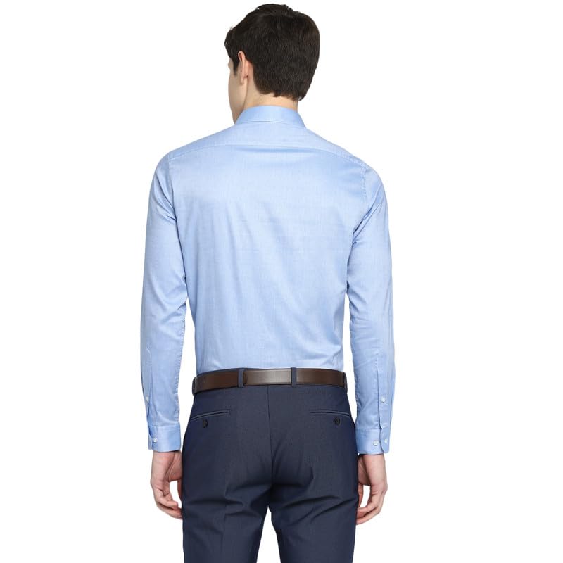 Image of Turtle Men 100% Cotton Slim Fit Lemon Solid Formal Shirt