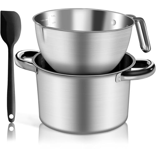 Marsheepy Double Boiler Pot Set,2000ML/1.8QT Mixing Bowl for...