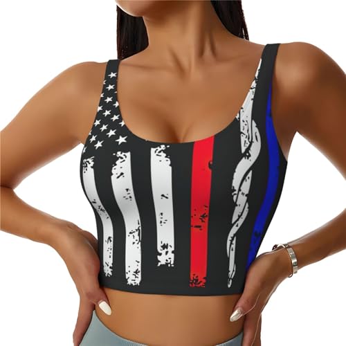 Débardeur USA rouge à dos nageur idéal pour le sport et l'été