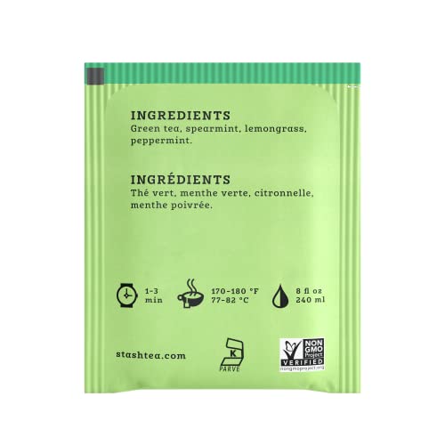 Image of Stash Tea Moroccan Mint Green Tea, Box of Tea Bags (Packaging May Vary), 100 Count (Pack of 12)