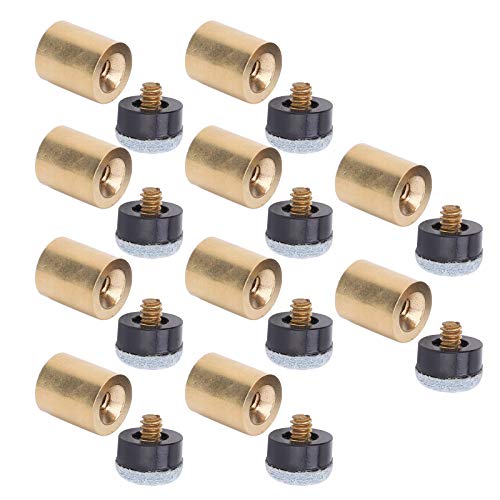 5 Paires D'embouts De Queue De Billard 12mm - À Visser, Cuir Et Métal, Installation Facile Sans Colle, Pour Snooker Et Billard
