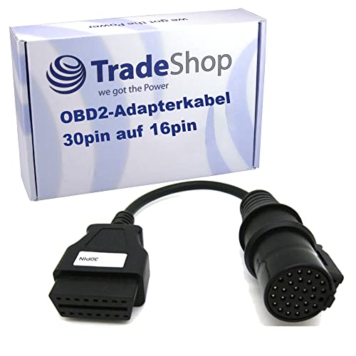 Trade-Shop OBD2 Câble adaptateur de diagnostic 30 broches mâle vers 16 broches compatible avec Autocom VCI CDP/CDP+, Delphi DS150 DS150E, TCS CDP (pro),...
