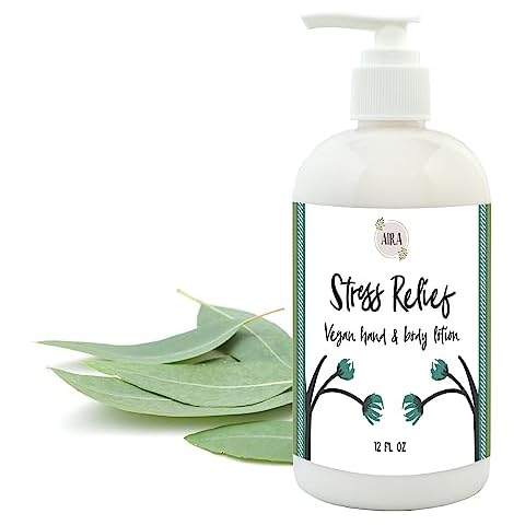 Aira All Natural Moisturizing Hand Lotion - Vegan Hand Lotion for Men and Women - Luxury Skincare for Bathroom - Lotion for Sensitive Skin - Relaxing Stress Relief - 12 Ounce Bottle Cover