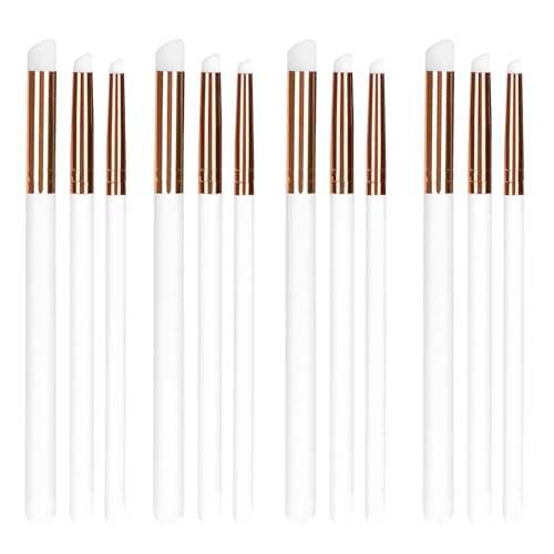 Unimeix Mini Blending Brushes For Card Making, Dry Miniature Painting Set Background Blender Paint Brushes Small Detailed Paint Watercolor Brushes(12 Pack)