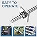 PATIKIL 5 Pcs Fully Threaded Rod, M4 x 200mm 304 Stainless Steel Right Hand Long Thread Bar Studs with Nuts Square Washers for Pipes Clamps Hangers U-Bolts