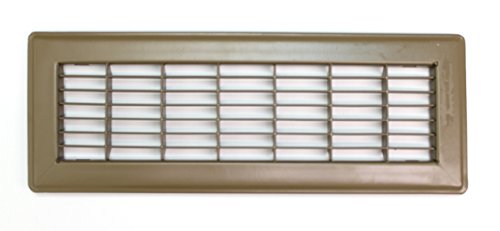 Parrilla de piso de 6 x 16 pulgadas, con cuchillas fijas de aire, color marrón [dimensiones exteriores: 7.75 x 17.75]