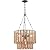 Hermasgi 4-Light Rattan Pendant Lights,Boho Light Fixtures,Farmhouse Drum Chandelier with 2-Tier Natural Rattan Shades,Adjustable Ceiling Hanging Lamp for Kitchen Island Bedroom Dining Room,Dia.19.6''