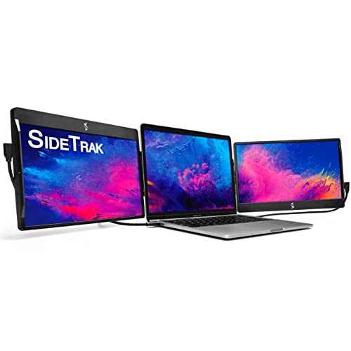 Image of SideTrak Swivel 12.5 inch Portable Monitor for Laptop, Patented Swivel Hinge, Triple Screen Laptop Setup | FHD Dual Screen w /Kickstand, USB-C & HDMI, Mac, PC, Chrome Compatible (Triple Monitor)
