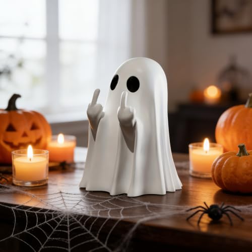 Chgfs Halloween Ghost Figurine-Spooky & Cute Ghost Statue for Home Desk Party Decor | FunnyGhost Halloween Decor Indoor
