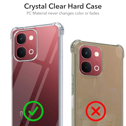 Image of Jkobi Shockproof Crystal-Clear Back Cover for Vivo Y51 Pro 5G | Vivo T5x (Anti Yellow Case | Drop & Camera Protection | Hard Polycarbonate)