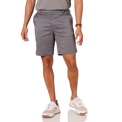 Amazon Essentials Herren Slim-Fit-Stretch-Golfshorts, Grau, 36W