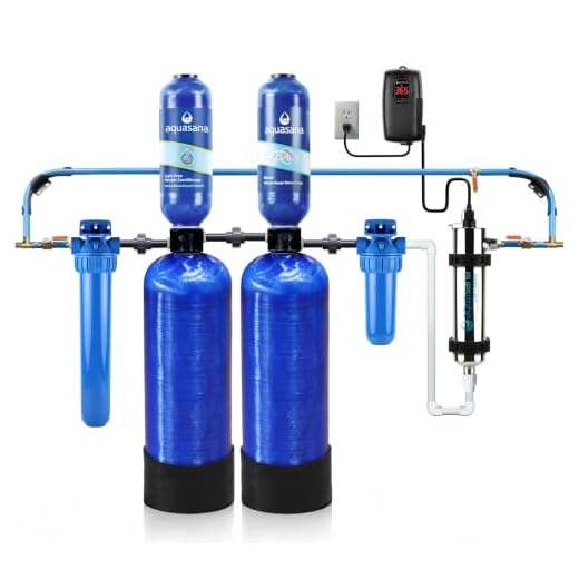 Aquasana Whole House Well Water Filter System - Softener Alternative w/ UV Purifier, Salt-Free Descaler, Carbon & KDF Media Filters Sediment 97% Of Chlorine 500,000 Gl- EQ-WELL-UV-PRO-AST