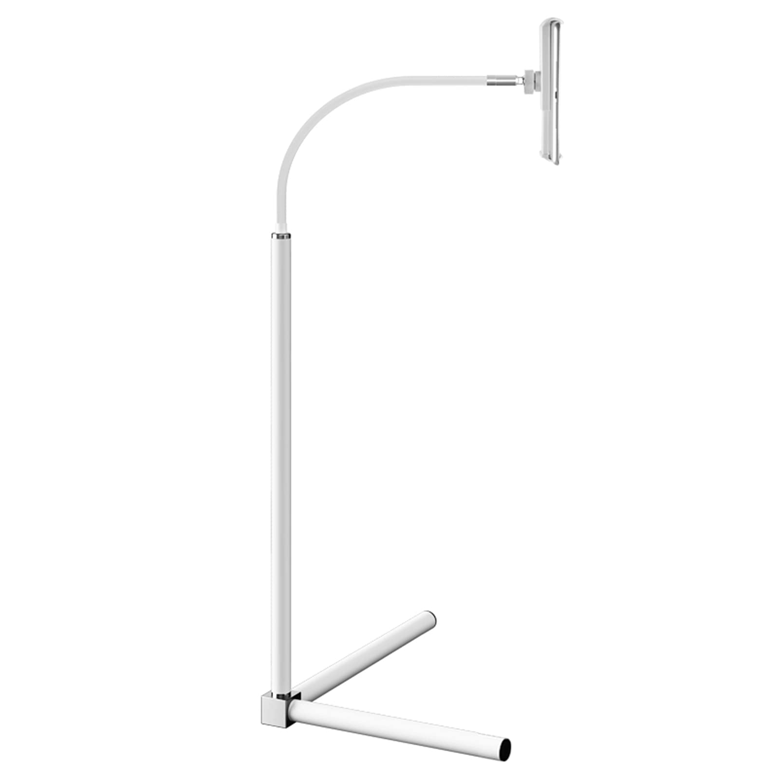 Soporte de Pie para Tableta con Flexible Cuello de Cisne, Rotación de 360 Grados, Soporte Universal para 4-11 Pulgadas de Tabletas,Blanco