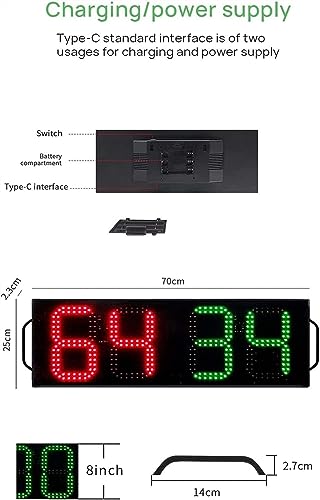 Marcador digital de baloncesto con control remoto y pantalla LED miniatura 5