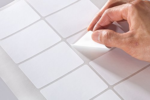 Waterproof White Matte 3" X 2" Rounded Corner Rectangle Labels For Laser Printers With Downloadable Template And Printing Instructions, 5 Sheets, 50 Labels (R32) #TOP1