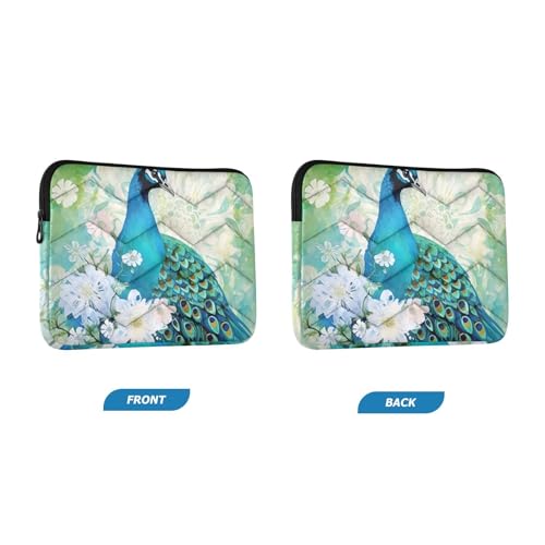 Funda para portátil 13-14 pulgadas impermeable con diseño pavo real miniatura 2