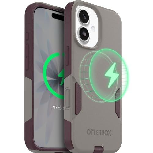 Image of OtterBox iPhone 17 (Only) - Commuter Series Case - Built-in MagSafe - Thin, Dual-Layer, Pocket-Friendly, Port Cover - 50 Shades of Kinda Purple
