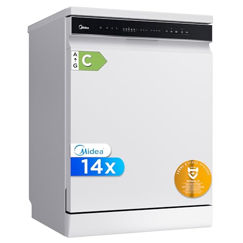 Midea Lavavajillas 60 cm+++ Blanco para 14 servicios -