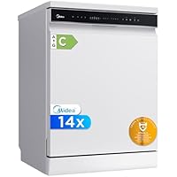 Midea Lavavajillas 60 cm+++ Blanco para 14 servicios -