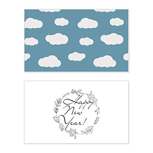 Tarjeta conmemorativa White Cloud para Año Nuevo con temática Sky Weather
