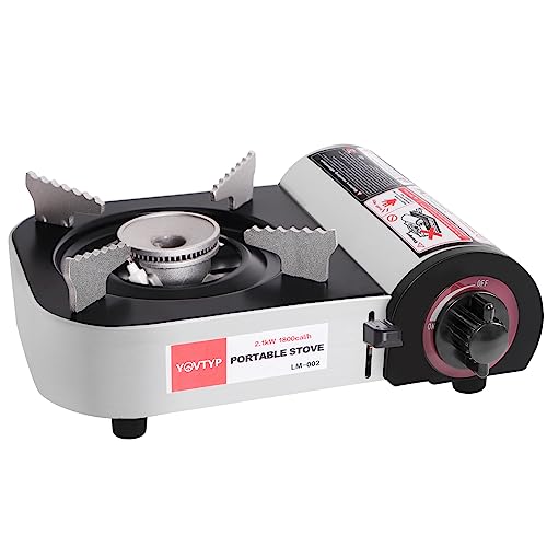 Camping Stove Portable Single Stove Butane Portable Butane Stove For Camping, Picnics, Outdoor, Fishing, Bbq. Electronic Ignition, Brass Burner, Portable Gas Grill Mini Aluminum Material #TOP12