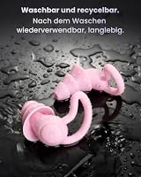 Ohrstöpsel zum Schlafen 2 Paar Silikon Gehörschutz Ohrstöpsel, Wiederverwendbar, Gehörschutzstöpsel 32dB zum Lärm Reduktion, Seitenschläfer, Schnarchen, Reisen, Arbeiten, Rosa mit Alubehälter – Ansicht 5
