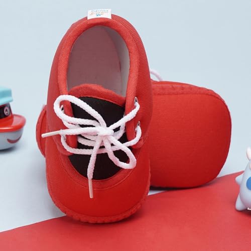 Image of Neska Moda 6 To 12 Months Baby Boys & Baby Girls Cute Soft Cotton Pre-Walker Lace Booties-BT4713