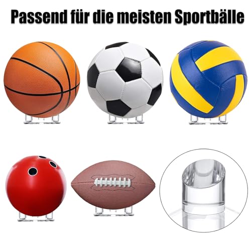 GVPOELR Ball Ständer,Fußball Ständerhalter,Acrylball Displayständer,Transparent Display Halter Ballständer, Acrylständer Ball Halter, für Fußball Basketball Volleyball Rugby Ball（1 Stücke）