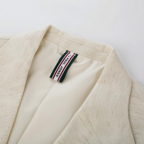 PJ PAUL JONES Men's Sport Coats and Blazers Linen Cotton Blazer Regular Fit 2 Buttons Suit Jacket with Removable Brooch3