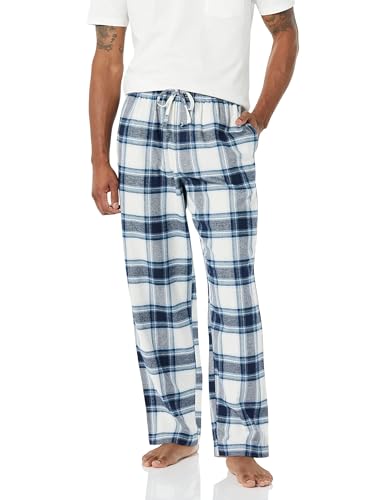 Amazon Essentials Herren Atmungsaktive Flanell-Pyjamahose (Erhältlich In Groß Und Schwer), Grau Weiß Karomuster, M Amazon Essentials Herren Atmungsaktive Flanell-Pyjamahose (Erhältlich In Groß Und Schwer), Grau Weiß Karomuster, M