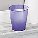 mDesign Round Plastic Bathroom Garbage Can, 1.25 Gallon Wastebasket, Garbage Bin, Trash Can for Bathroom, Bedroom, and Kids Room - Small Trash Can - Fyfe Collection - Violet Purple