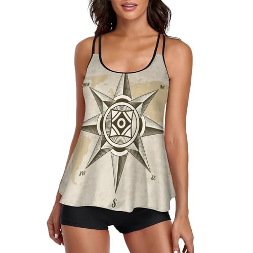 Maillot de bain tankini 3 pièces avec robe de plage et shorty modulable