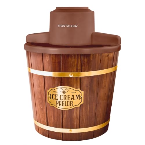 Nostalgia Electric Ice Cream Maker Vintage Wooden Style