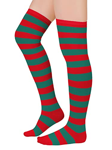 Image of Century Star Thigh High Socks Long Over Knee High Socks for Women Casual Athlete Striped Knee High Stocking