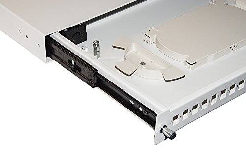 Link Cassetto Fibra Ottica 24 Porte Per Adattatori Lc Duplex 1 Unità Per Installazione 19", Grigio - 4