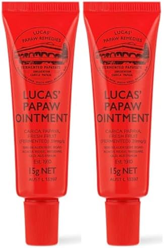 Lucas Papaw Ointment 15g Tube with lip applicator - TWIN Pack for value