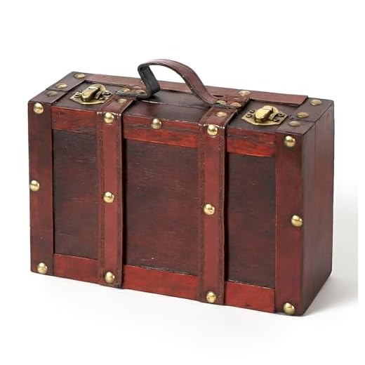 Vintage Wooden Suitcase for Storage
