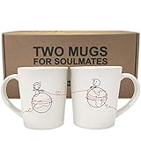 BOLDLOFT You Are Worth Every Mile His and Hers Coffee Mugs- Long Distance Relationships Gifts, Long Distance Mugs, Valentines Gifts for Boyfriend for Girlfriend, LDR Gifts, His and Hers Couples Gifts
