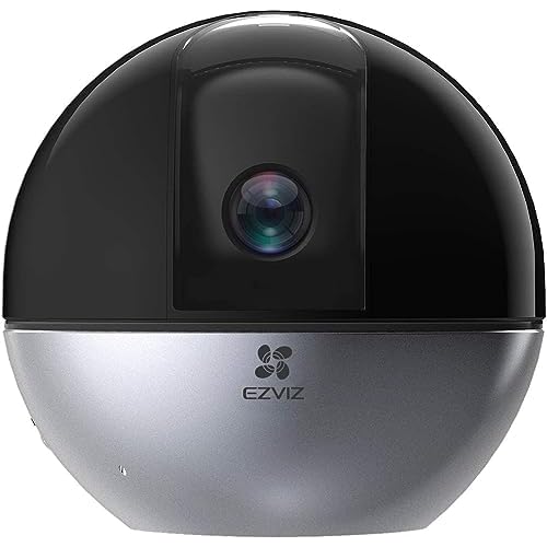 EZVIZ 2K+ Überwachungskamera, WLAN IP Kamera mit KI Personenerkennung, Auto Zoom Tracking und Zwei Wege Audio, Schwenkbare und Neigbare 4MP Sicherheitskamera für den Innenbereich, Schwarz, C6W