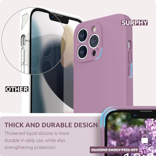 SURPHY Silikonhülle für iPhone 13 Pro in Flieder Lila