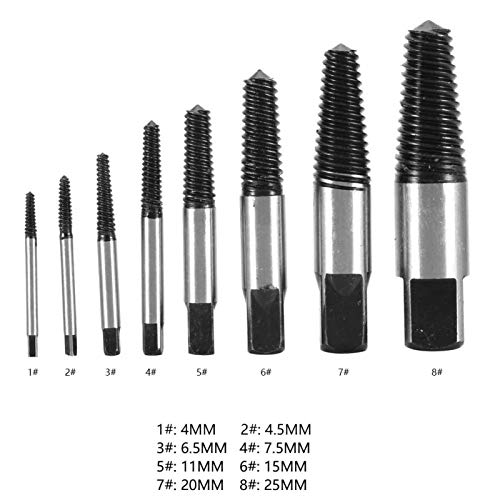 Extrator de parafusos, removedor de parafusos quebrados, removedor de extrator danificado Tubo de ág